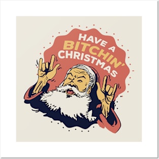 Have a Bitchin Christmas | Funny Vintage Santa Posters and Art